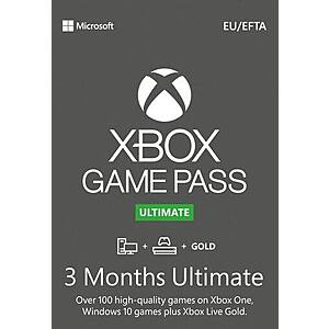 3-Month Xbox Game Pass Ultimate Subscription (Digital Delivery) $27.45 w/ 2% SD Cashback