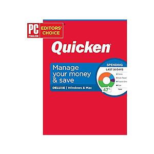 Quicken (Physical) Deluxe $26.99, Premier $37.99, Home & Business $49.99