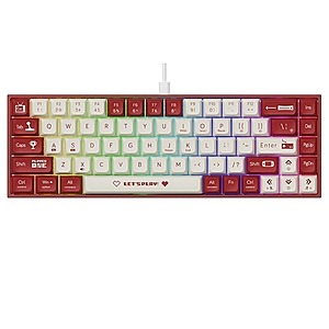 Ajazz AK680 Mechanical Keyboard (Red/Purple) w/ Ajazz Red or Brown Linear Switch $21 + Free Shipping