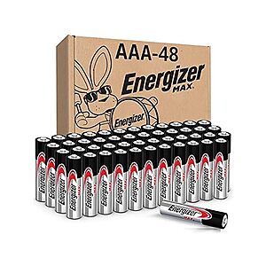Batteries: 48-Count Energizer Max AAA Batteries $23, 64-Count Duracell Coppertop Alkaline Batteries (32AA + 32AAA) $47 & More + Free Shipping w/ Prime
