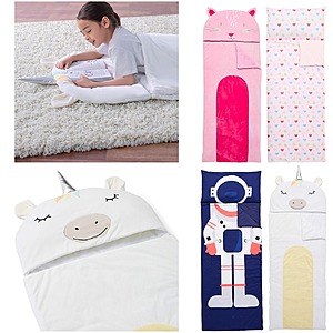Amazon Basics Kids Ultra-Soft Lightweight Sleeping Bag w/ Carrying Handles (4 Styles) $15 + Free Shipping