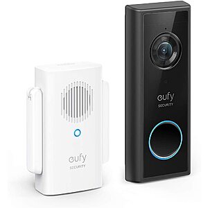 eufy Security, Video Doorbell (Battery-Powered) with Chime, 1080p $79.99 + FS