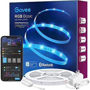 Govee 32.8 ft RGB LED Strip Light w/ Bluetooth $9.99+ FS w/ Prime or Orders $25+