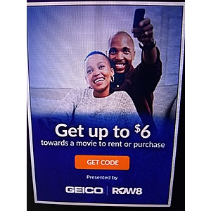Roku Geico $6 code for movie rental or purchase - ROW8