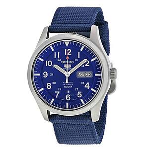 SEIKO 5 Sport Automatic Navy Blue Canvas Men's Watch SNZG11 $111.20 + Free shipping
