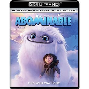 Buy 2 Get 25% Off Select 4K Movies: Abominable + Illumination Presents: Dr. Seuss' The Grinch $20.98 & More + Free Shipping