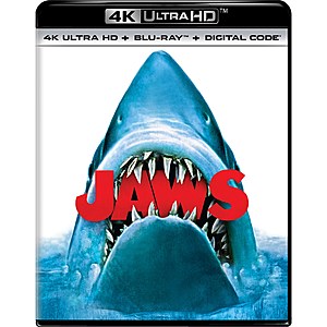 Jaws (4K UHD + Blu-ray + Digital) $11.19, Apocalypse Now Final Cut 40th Anniversary 6-Disc Edition (4K UHD + Blu-ray + Digital) $11.99 + Free Shipping