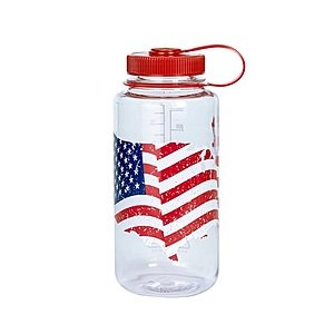 2-Pack 32-Oz Wide Mouth Flag Bottle (Clear w/ Red Cap)  $10 + Free Shipping