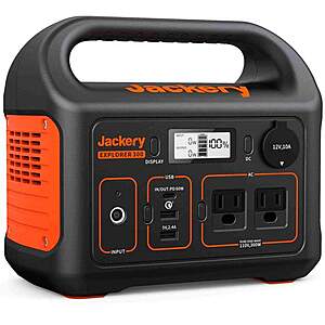 Jackery Cyber Monday 30% Off  Explorer 300 Portable Power Station $209.98  Usually $299.99  Also The Jackery 100W Solar Panel $209.98 Usually $299.99 Outdoors Camping Backup