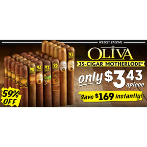 Oliva 35-Cigar Motherload! $99.99 (With Code SAVE49)