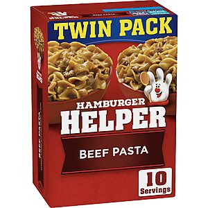 Twin Pack 12oz Betty Crocker Hamburger Helper (Beef Pasta) $1.75 w/ Subscribe & Save