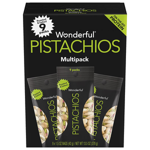 amazon.com: Wonderful Pistachios, Roasted and Salted Nuts, 1.5 Ounce Bag (Pack of 9) $6.59