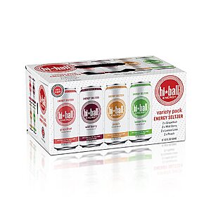 Amazon: Hiball Energy Seltzer Water, Caffeinated Sparkling Water, Zero Calorie, Sugar Free (16 Fl Oz Pack of 8), Variety Pack $13.50 & More + Free Shipping w/ Prime
