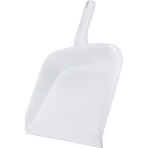 SPARTA Large Handheld Dustpan with Hanging Hole, Heavy-Duty Plastic Dustpan with Wide Lip for Countertops and Surfaces, Plastic, 10 Inches, White $2.99