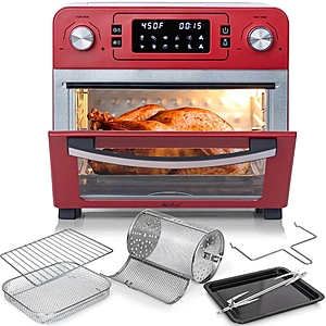 Deco Chef 24 QT Stainless Steel Countertop Toaster Oven with Built-In Air Fryer and Accessories - $89.99
