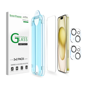 2-Pack amFilm OneTouch iPhone 15/14/13/12/11 Tempered Glass Screen Protectors from $5 & More