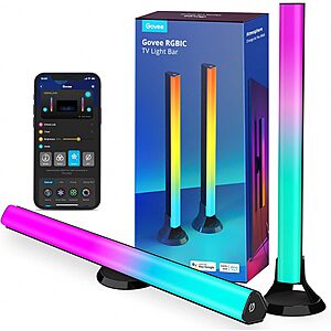 2-Pack Govee 15" Wi-Fi RGBIC Smart TV Light Bars $40 + Free Shipping