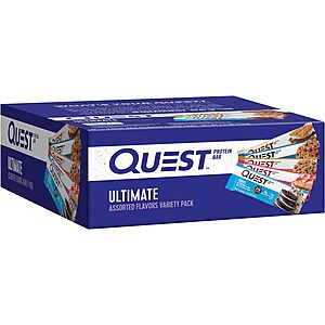 40% Off Quest Protein Bars and Chips: 12-Ct Ultimate Variety Pack Protein Bars $17.10 & More w/ Subscribe & Save