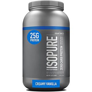 3-lb Isopure Whey Isolate Protein Powder (Creamy Vanilla) $39.70 w/ Subscribe & Save