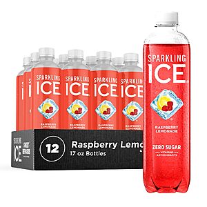12-Count 17-Oz Sparkling Zero Sugar Ice Water (Raspberry Lemonade) $4.45