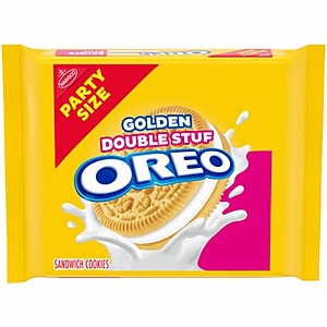 OREO Double Stuf Golden Sandwich Cookies, Party Size, 24.95 oz - $3.71 after 30% coupon on 5% S+S