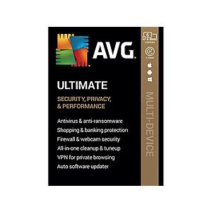 2-Years AVG Ultimate 2022 (Download): Internet Security + TuneUp + VPN (5 Devices) $15