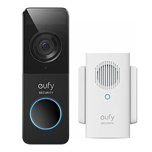 1080p eufy Security Wireless (Battery-Powered) Video Doorbell w/ Chime (Refurbished) $40 + Free Shipping