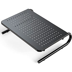 ‎HUANUO Monitor Stand Riser Laptop Shelf (Black) $10 & More
