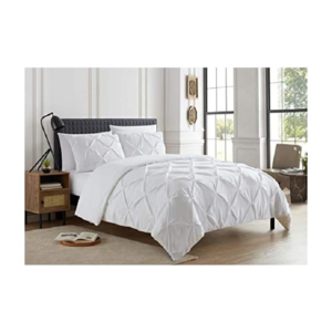 Sweet Home Collection: 3-Pc Pintuck Duvet Set (King, White or Grey /Queen, Various Colors) $15, Buffalo Plaid Waffle Weave Cotton Blanket (Queen) $14 & More + FS w/ Prime