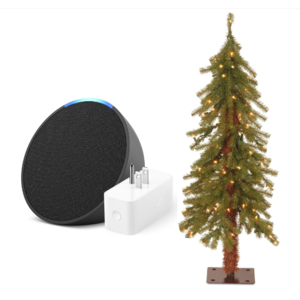 3' National Tree Company Pre-lit Artificial Christmas Tree + Amazon Echo Pop & Smart Plug $33.20 + F/S w/ Prime or on $35+