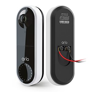 Arlo Essential Wired Video Doorbell (White) $40 + Free Shipping