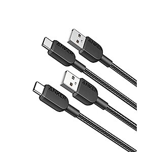 2-Pack Anker 3' USB-A to USB-C Cables (Black) $6 + Free Shipping w/ Prime or $35+ orders