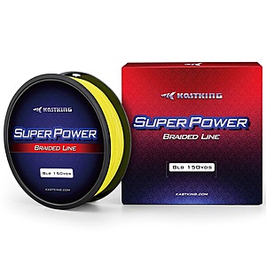 2-Pack 150-Yard KastKing SuperPower Braided Fishing Line (10-50lbs, Various Colors) $9.09 + Free Shipping