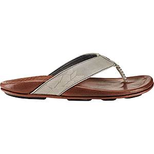 Men's OluKai Kulia Thong Sandal (Charcoal/Dark Wood Leather) $68 + Free Shipping