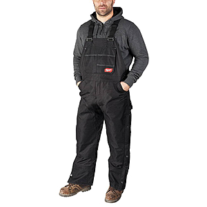 Milwaukee Men's Gridiron  Black Zip-to-Thigh Bib Short Overall size 30-48 waist - $75.00 at Home Depot