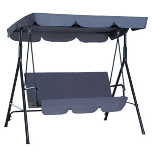 3-Seat Outsunny Outdoor Swing Chair (Grey) $110.70 + Free Shipping