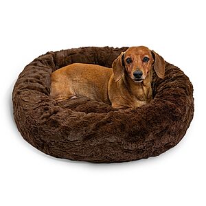 23"x23" Best Friends by Sheri The Original Calming Donut Cat & Dog Lux Fur Bed $18