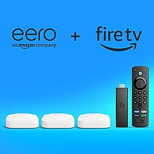 Amazon eero Pro 6 system (3-pack) with FireTV Stick 4K Max $299