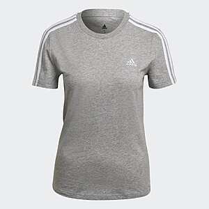 adidas Essential Slim 3-Stripes Shirt (Grey Heather or Black) $12.60 + Free Shipping