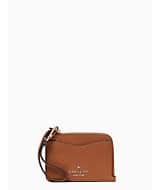 Kate Spade Surprise Sale: Leila Small Card Holder Wristlet (Warm Gingerbread or Black) $31.20 + Free Shipping