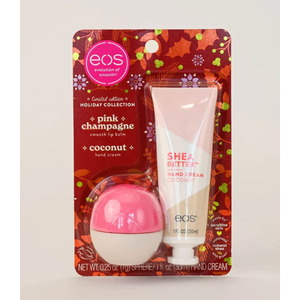 EOS: 2-Pc Pink Champagne Lip Balm & Coconut Travel Hand Cream $3 & More + Free Shipping on $15+