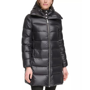 Calvin Klein Women's Shine Bibbed Hooded Packable Puffer Coat (2 Colors) $85 + Free Shipping