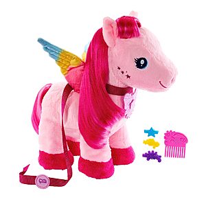 11" Barbie A Touch of Magic Walk & Flutter Pegasus Plush w/ Hair Accessories and Sound Feature $15.39 + Free Shipping w/ Prime or on $35+