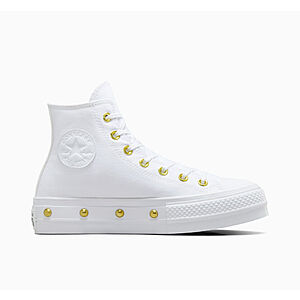 Converse Women's Chuck Taylor All Star Lift Platform Star Studded Shoes (White/Gold) $32.98 + Free Shipping