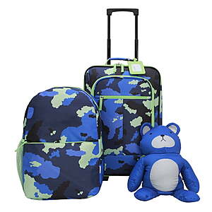 4-Piece CRCKT Kids' 18" Soft Side Carry-On Luggage Set (Blue Camo) $29.20 + Free Shipping w/ Walmart+ or on $35+