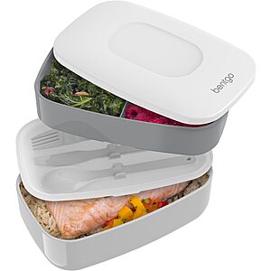 3-Compartment Bentgo Classic Stackable Lunch Box  w/ Plastic Utensils (Various) $11 + Free Shipping w/ Prime or on $35+