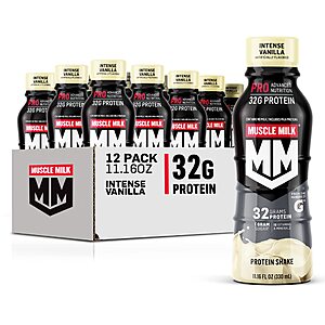 12-Pack 11.16oz Muscle Milk Pro Advanced Nutrition Protein Shake (Intense Vanilla) $13.75 w/ Subscribe & Save