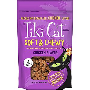 Tiki Cat Soft & Chewy Treats (Chicken): 4-Count 2-Oz $3.67 w/ Autoship + Free Shipping on $49+ or 6-Oz Treats $3.87 + Free Shipping w/ Prime or on $35+