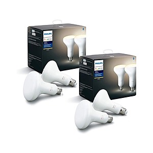 Philips Hue: 4-Pack BR30 LED Smart Bulbs (Soft White) $30 + Free Shipping w/ Amazon Prime