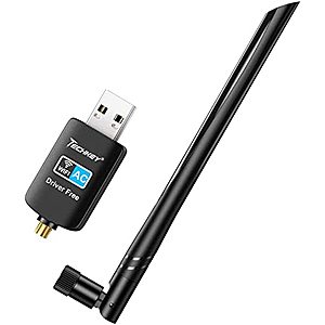 Techkey 600Mbps WiFi Dual Band USB Network Adapter $6.50